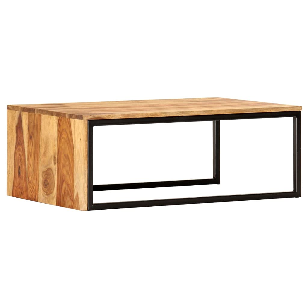 Brown Solid Sheesham Wood Nesting Coffee Table Set of 2 X155