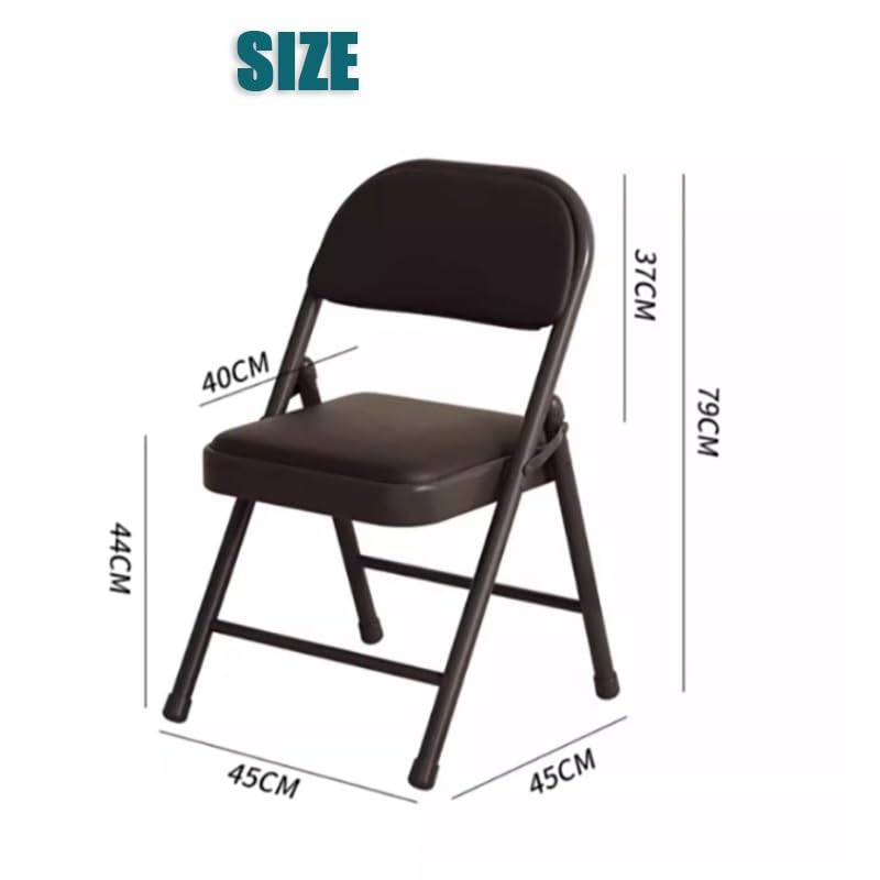 Black Padded Folding Chair with Backrest and Footrest R398162