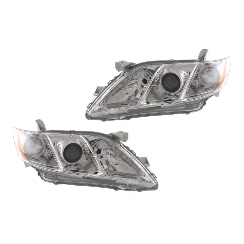 Toyota Camry Headlight Unit 2007 2008 2009 Pair Driver and Passenger Side Replacement H7230