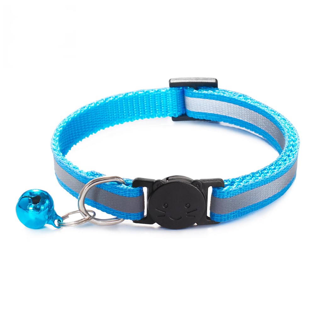 6 Pack Reflective Nylon Cat Collar with Bell S937485