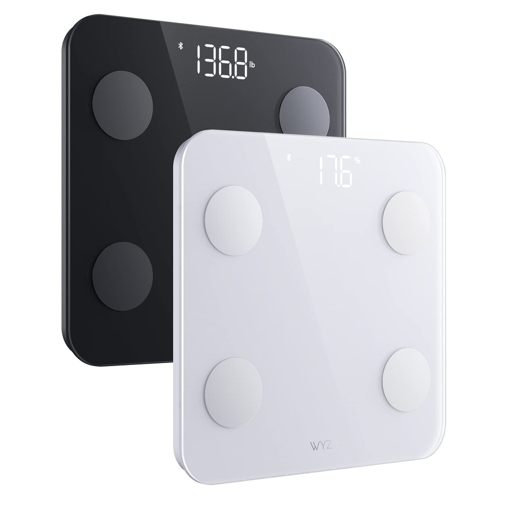 Digital Bathroom Scale 400 lb Black White N3666