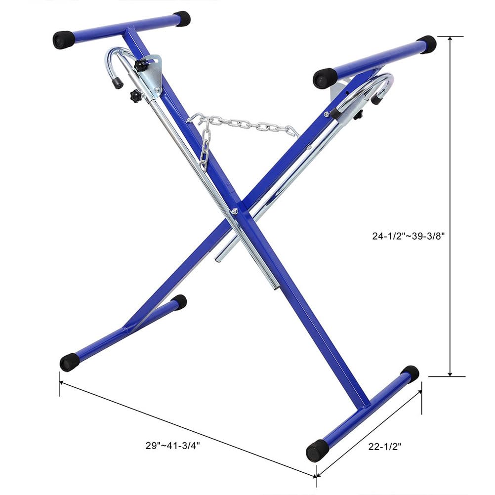 Folding Steel Bumper Stand, 200 LBS Capacity Adjustable with Extendable Arms O531