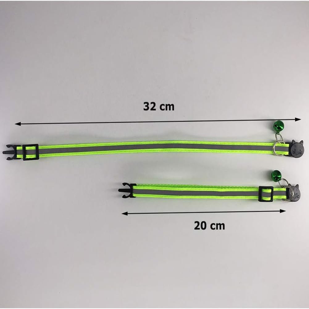 6 Pack Reflective Nylon Cat Collar with Bell S937485