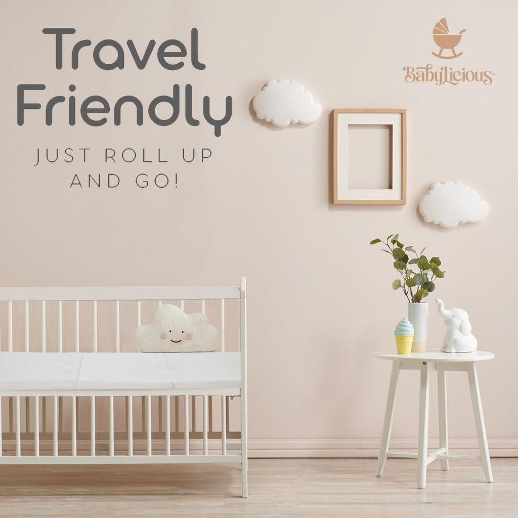 Pack and Play Mattress Topper 38" x 26" Trifold Foam V240863
