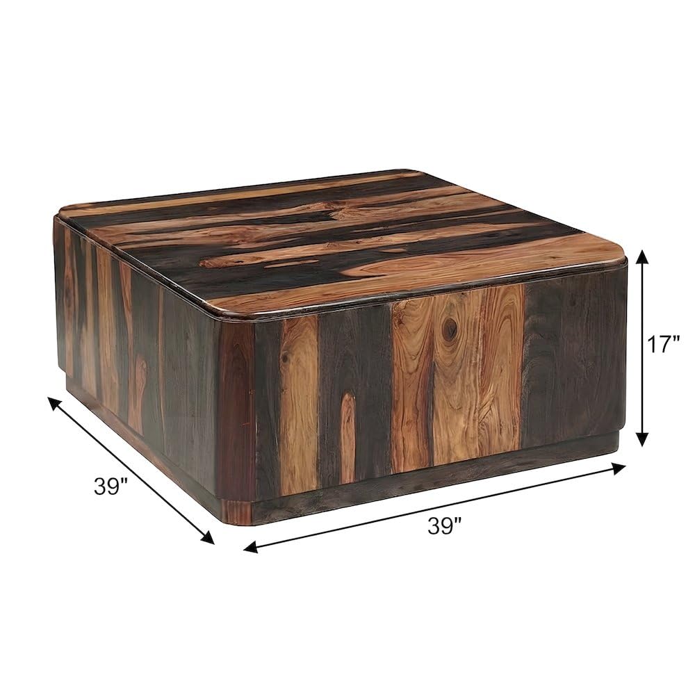 Sheesham Wood Square Coffee Table Q18096