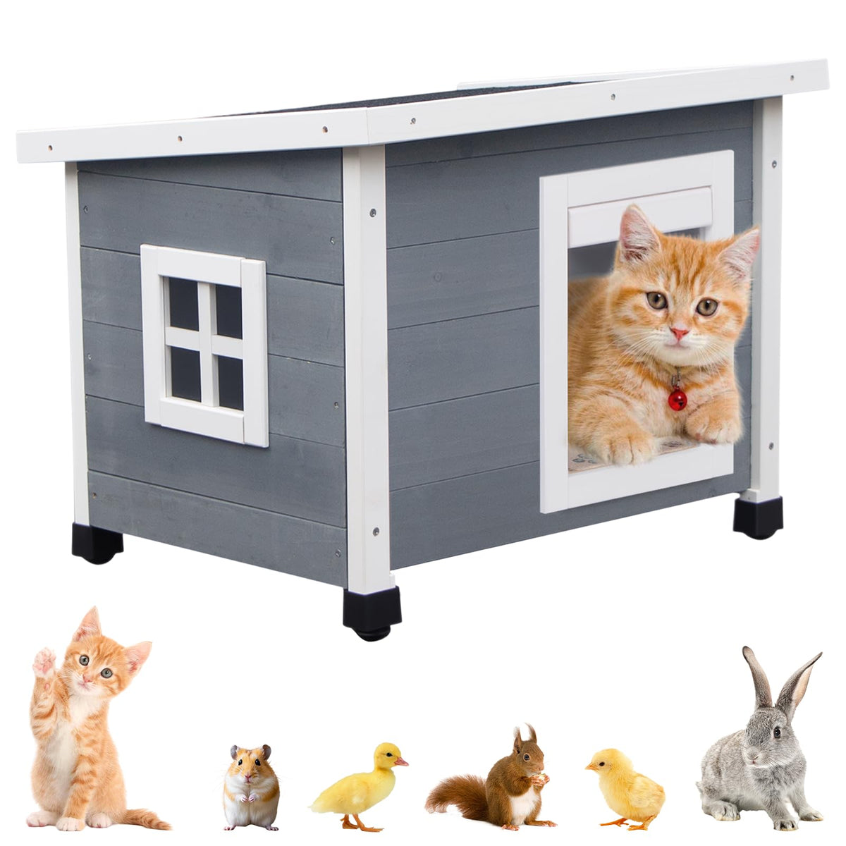 Wooden Pet House with Window X656