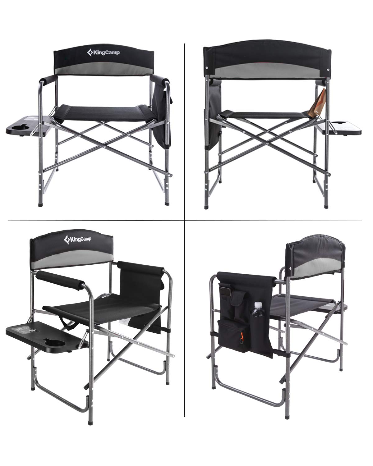 Heavy Duty Padded Folding Camping Chair with Side Table S56416