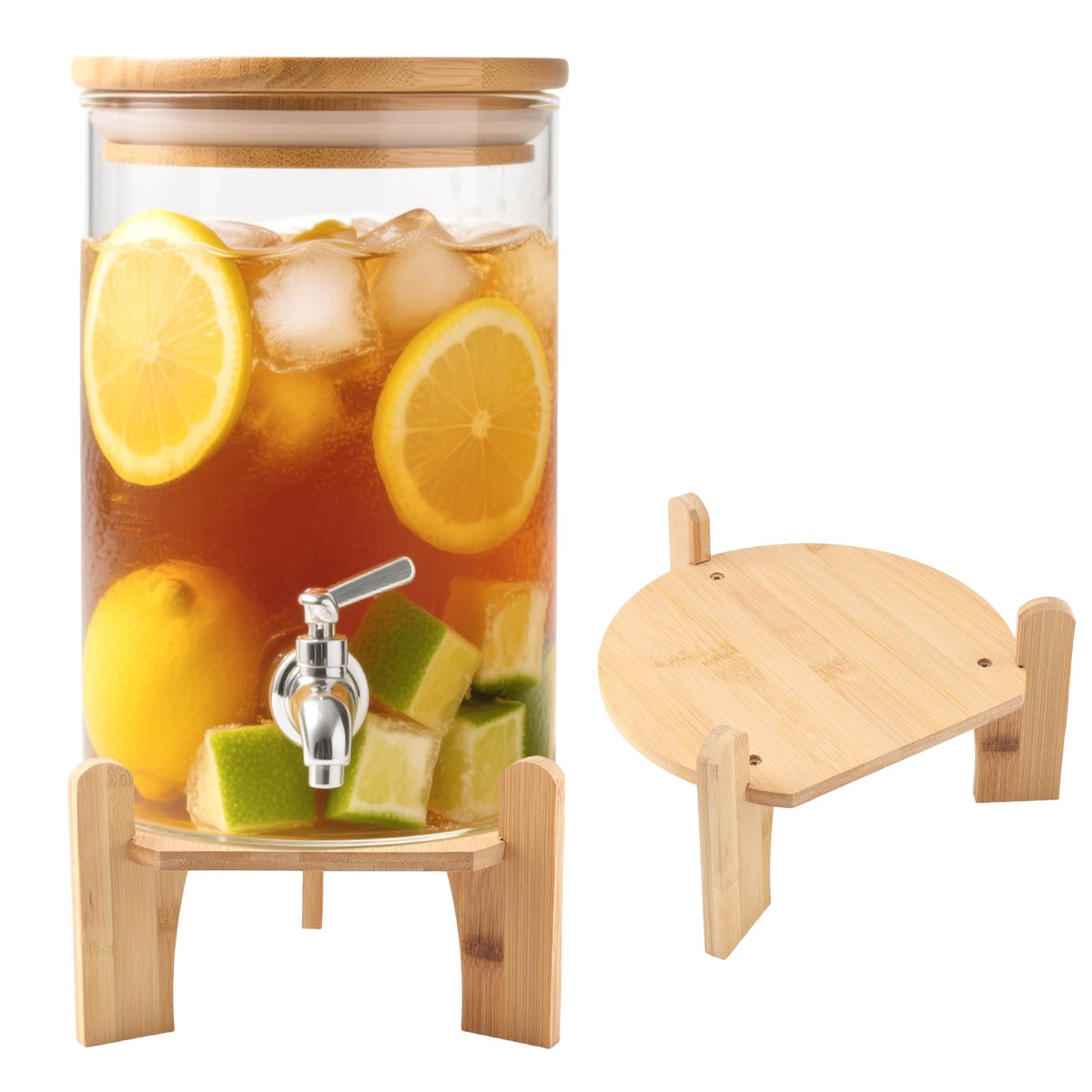Wooden Drink Dispenser Stand and Water Jug Holder P915