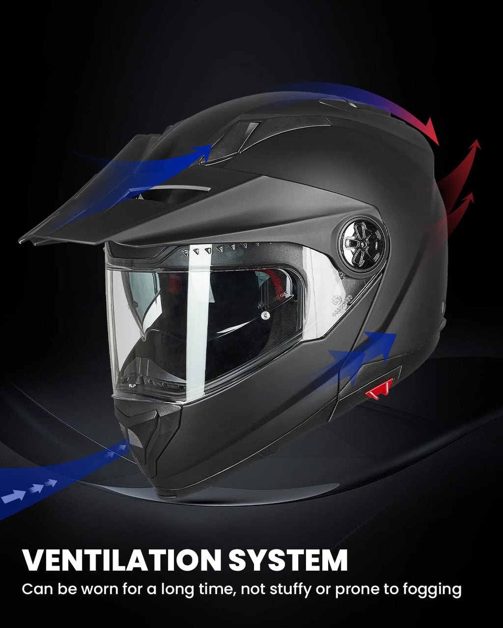 Full Face Modular ATV Helmet with Anti Fog Visor C909