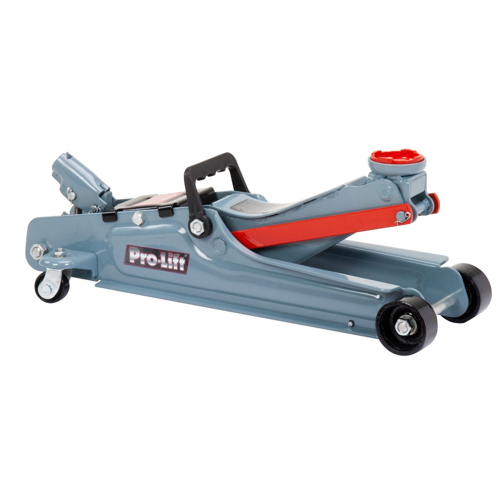 2 Ton Low Profile Floor Jack + 3 Ton Jack Stands, Black and Red U280