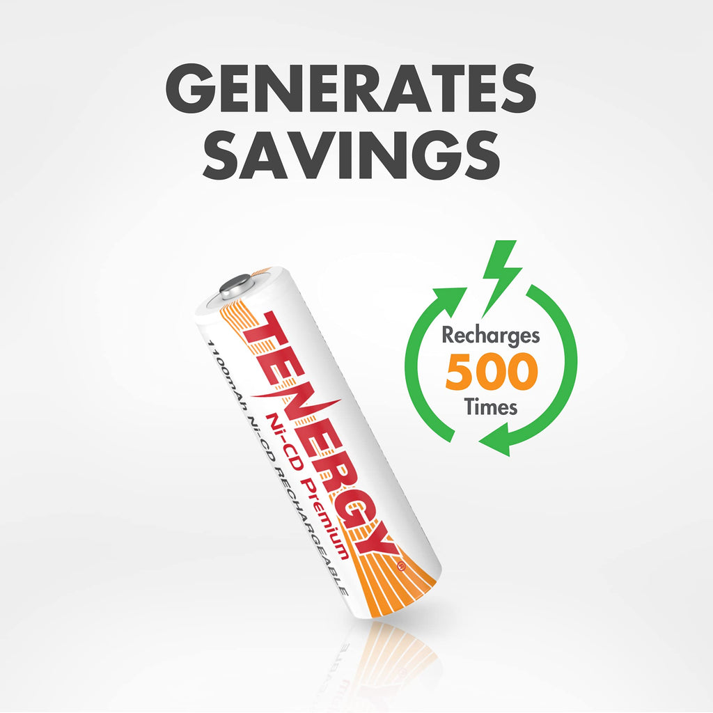 AA NiCd Rechargeable Batteries 1100mAh 1.2V 12 Count A36748