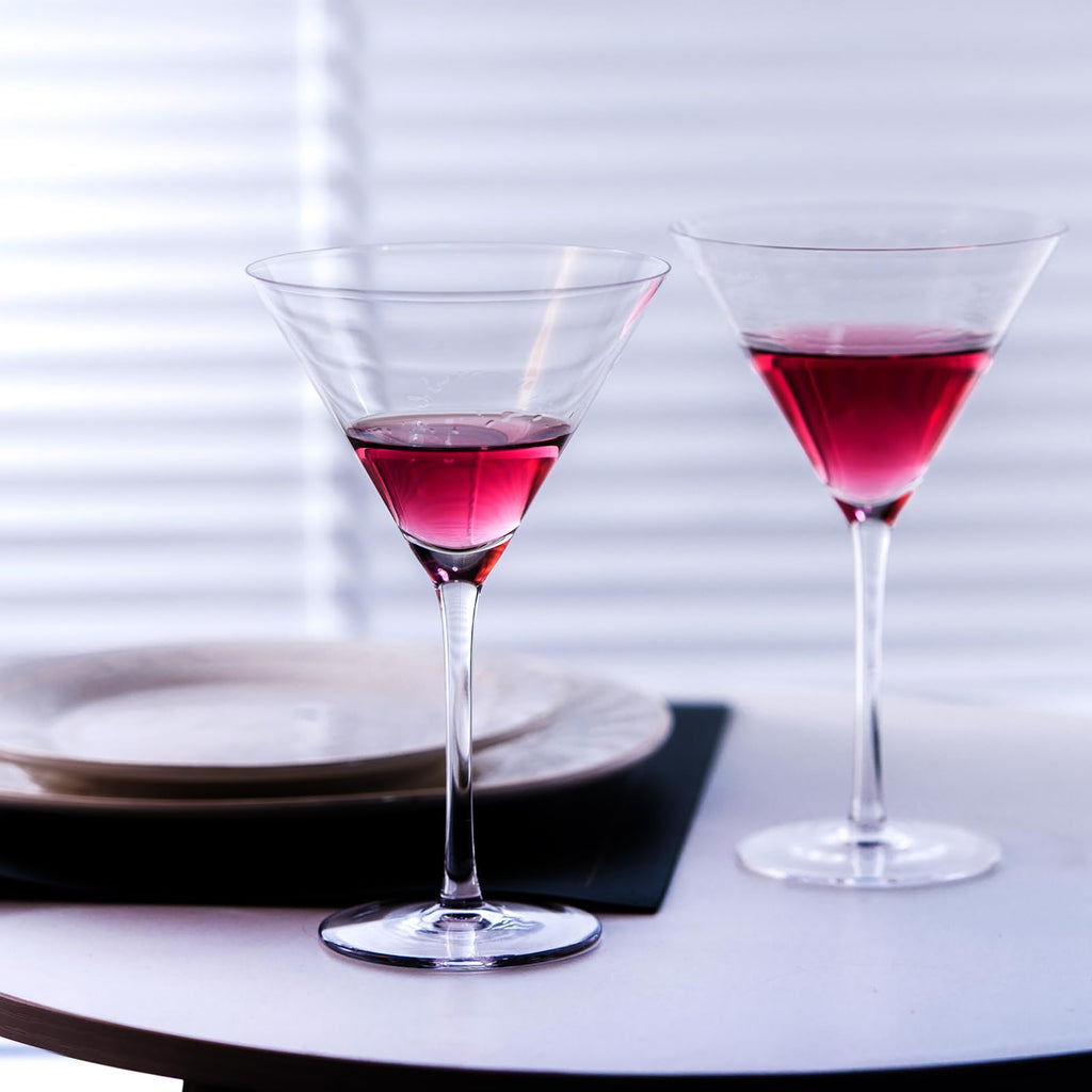 Martini Glasses Set of 4 Hand Blown 9.5oz I9123