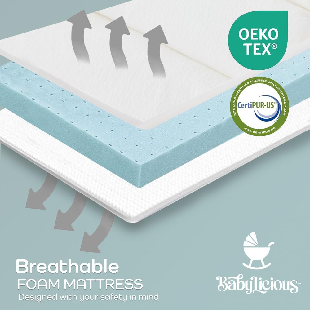 Pack and Play Mattress Topper 38" x 26" Trifold Foam V240863