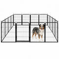 32 inch 16 Panels Heavy Duty Metal Dog Playpen with Gate N30673