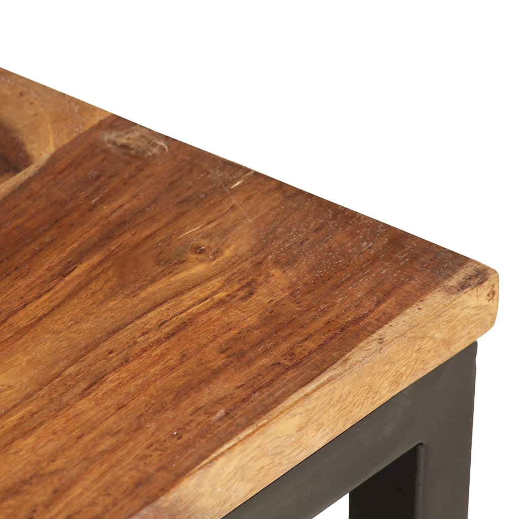 Brown Solid Sheesham Wood Nesting Coffee Table Set of 2 X155