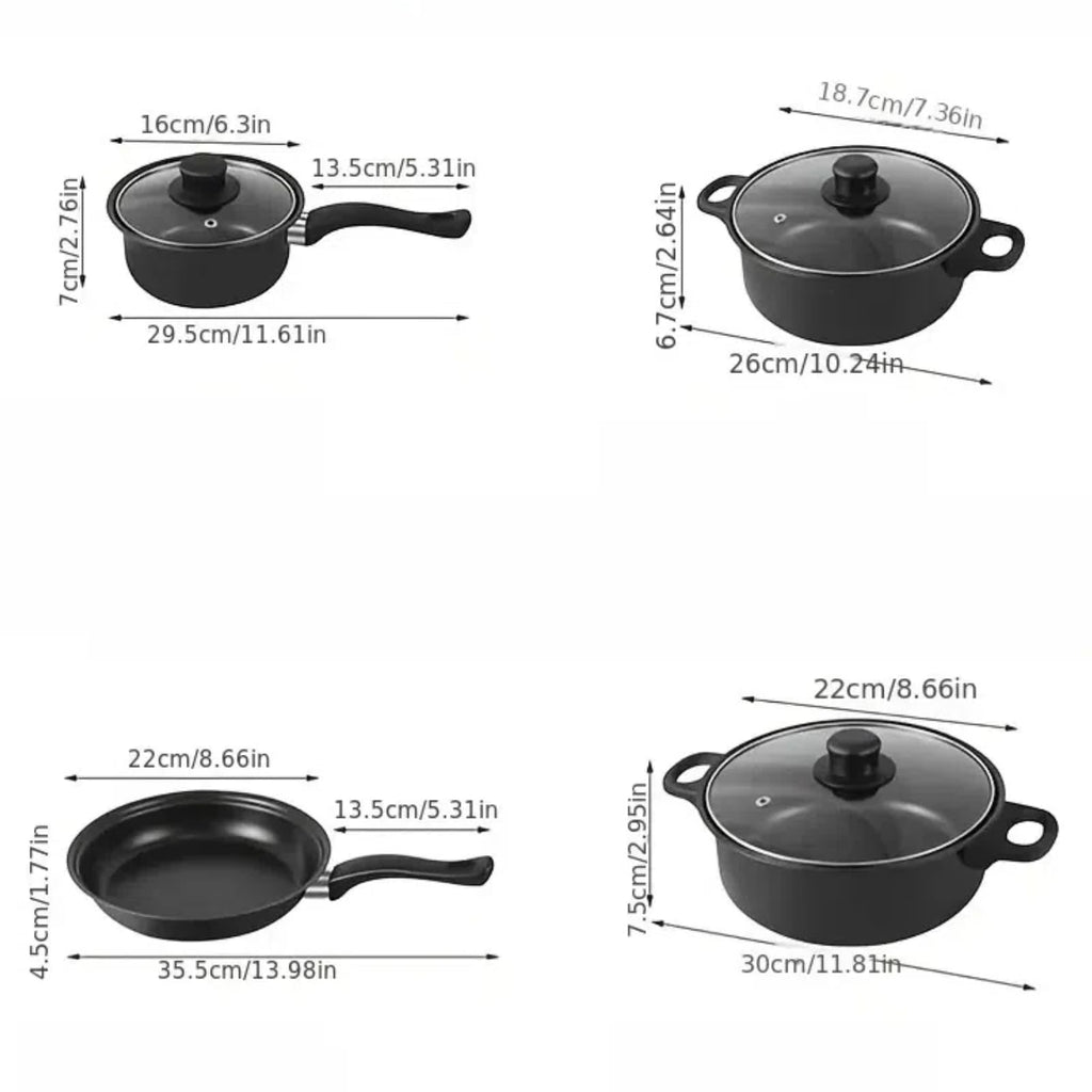 12 Piece Non Stick Maifan Stone Cookware Set Z70109