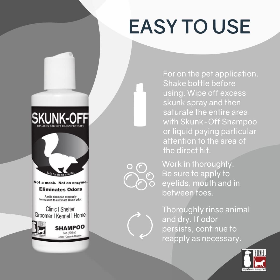 Pet Shampoo Skunk Odor Remover 8 oz S8767