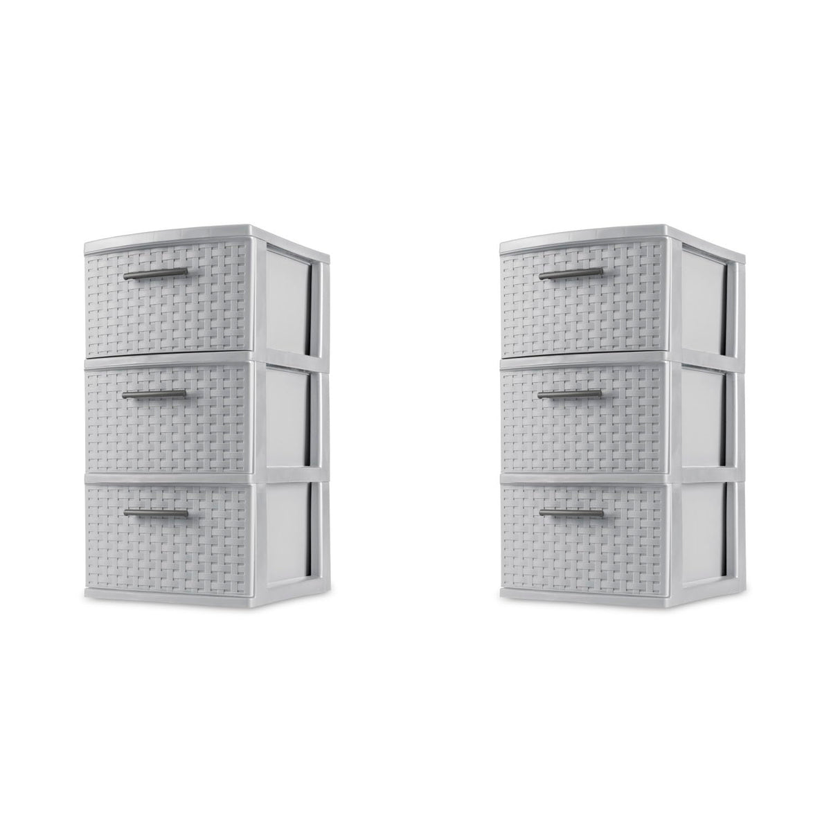 3 Drawer Plastic Storage Organizer, 2 Pack O54976