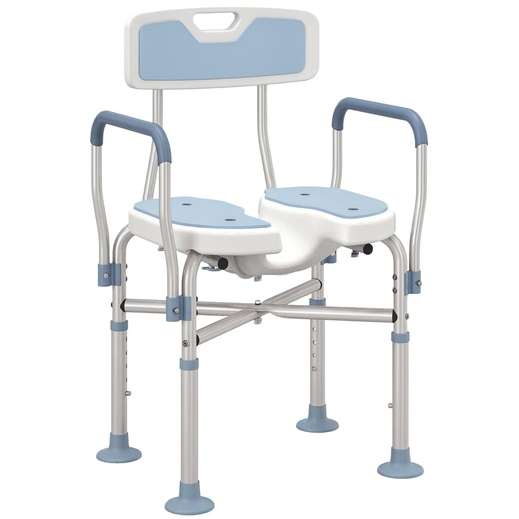 Padded Shower Chair with Arms and Back H95965
