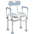 Padded Shower Chair with Arms and Back H95965