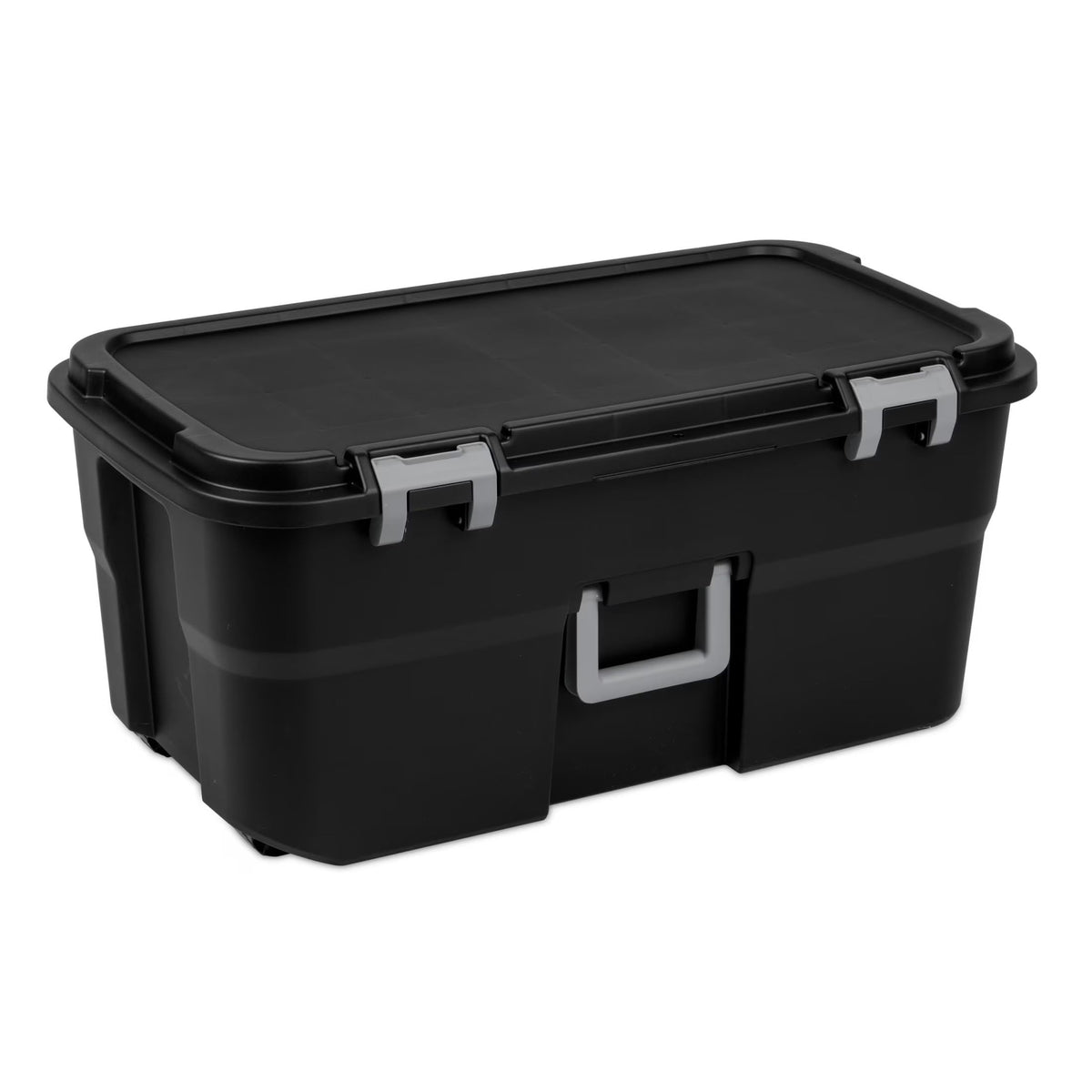 Black 22 Gal Lockable Storage Chest with Wheels W333940