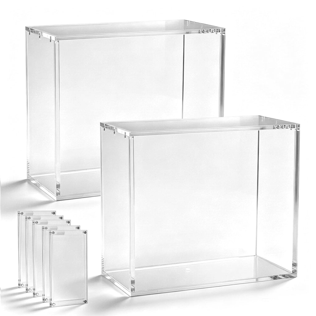 2 Pack Clear Acrylic Display Box with Magnetic Lid S23874