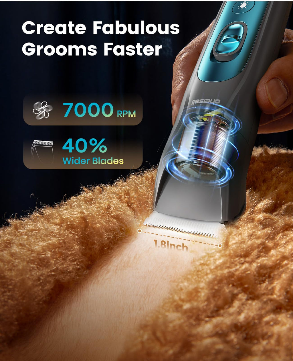 4-in-1 Dog Grooming Kit with LED Light C332