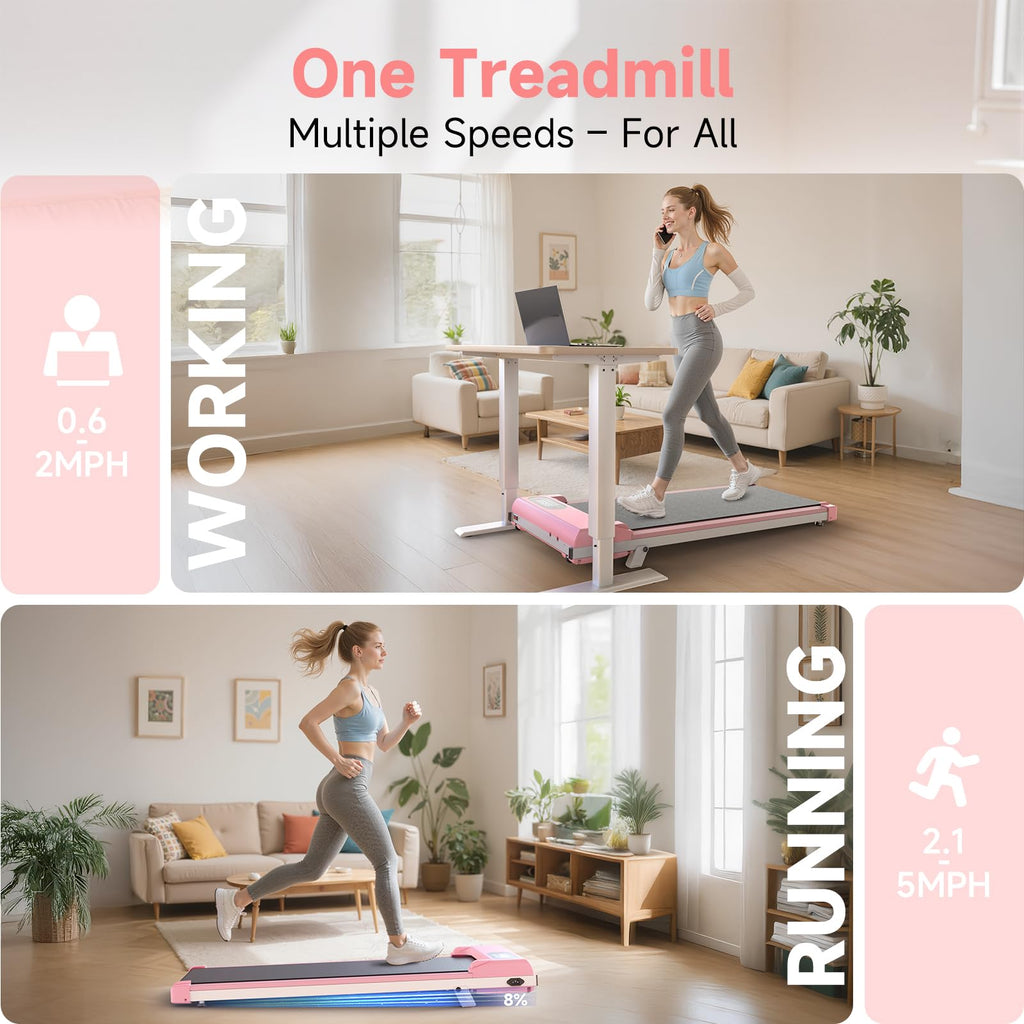 Incline Walking Pad with 8% Incline & 2.5HP P125693