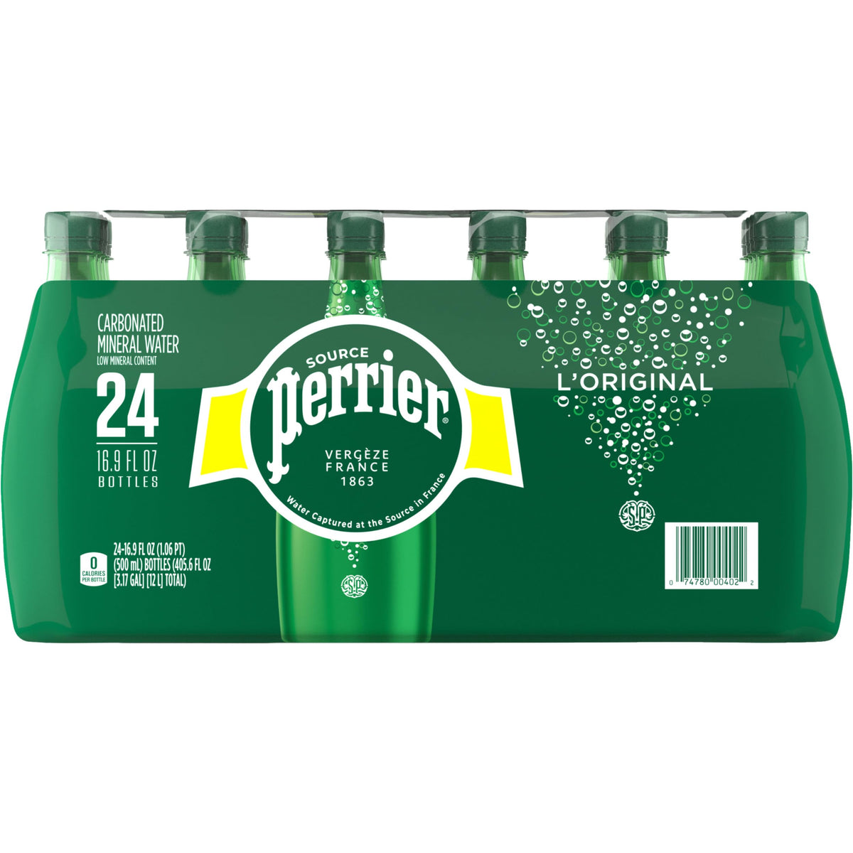 Carbonated Mineral Water Plastic Bottles 16.9 Fl Oz Pack of 24 L948
