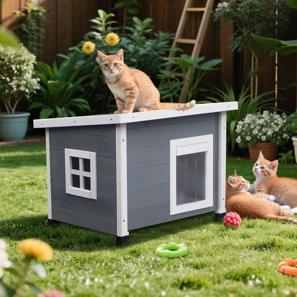 Wooden Pet House with Window X656