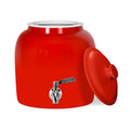 Porcelain Ceramic Crock Water Dispenser with Stainless Steel Faucet and Lid O871