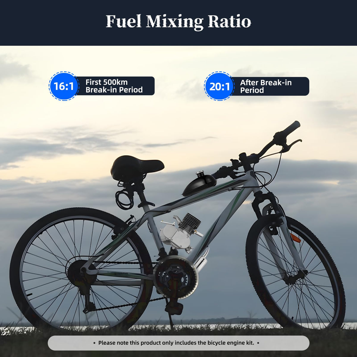 100CC 2 Stroke Bicycle Engine Kit with CDI Ignition and 36-Tooth Sprocket K72861