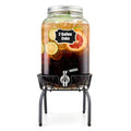 2 Gallon Glass Beverage Dispenser with Stand and Lid M518