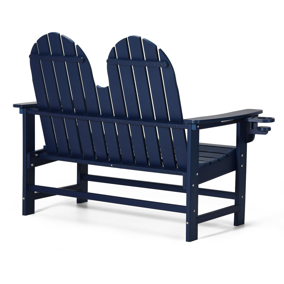 Navy Blue HDPE Adirondack Bench C21409