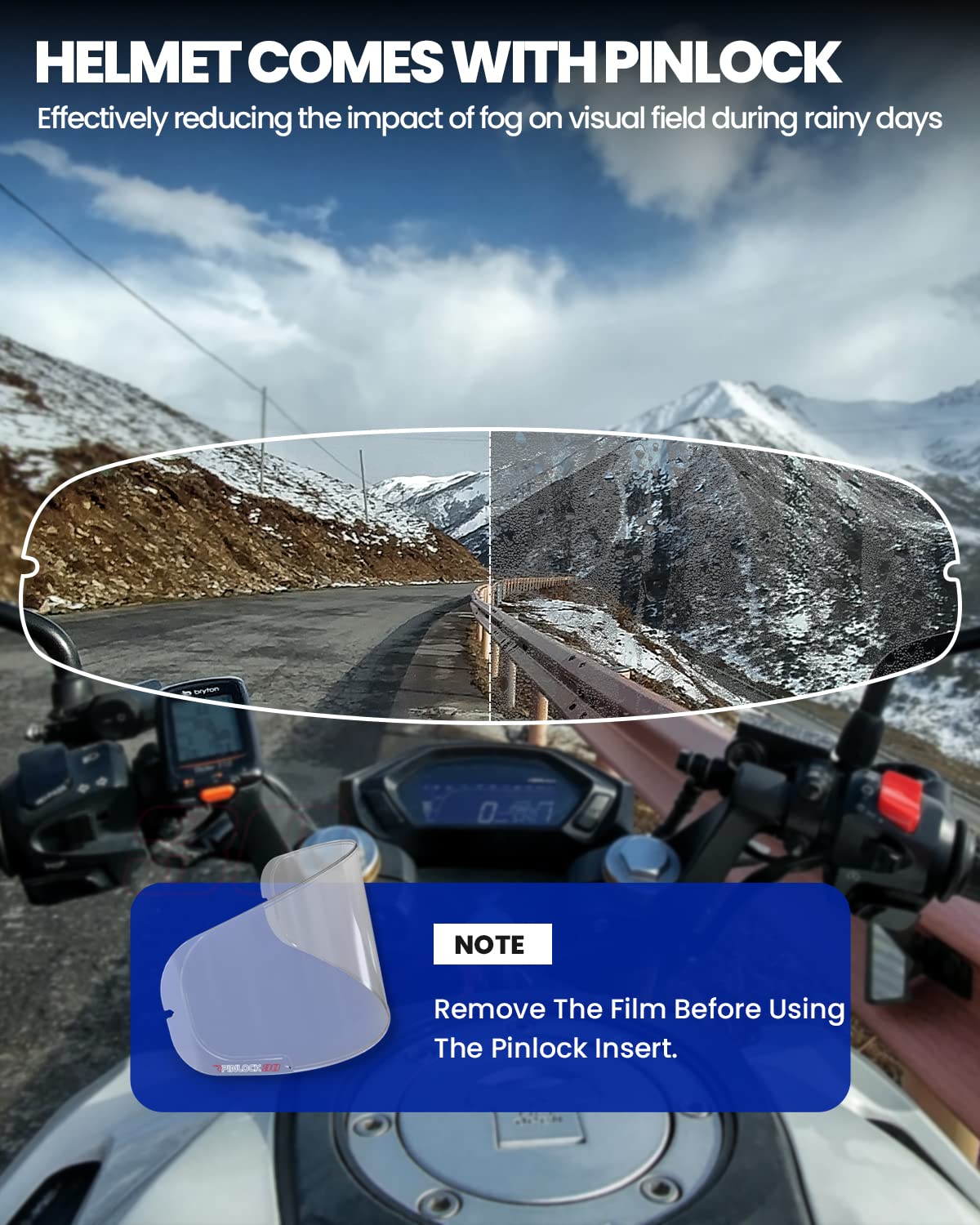 Full Face Modular ATV Helmet with Anti Fog Visor C909