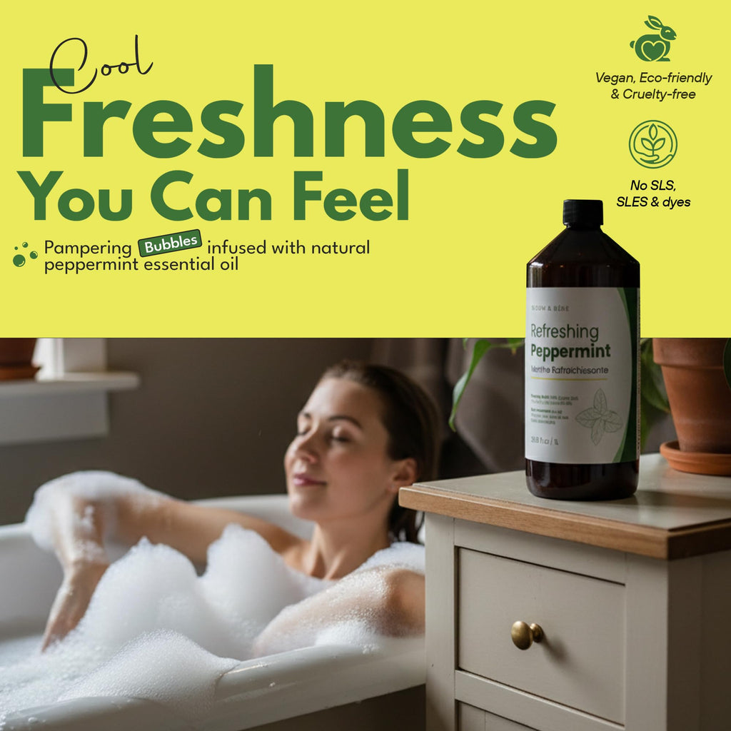 Scented Foaming Bubble Bath with Essential Oils and Epsom Salt, 33.8 fl oz F2870