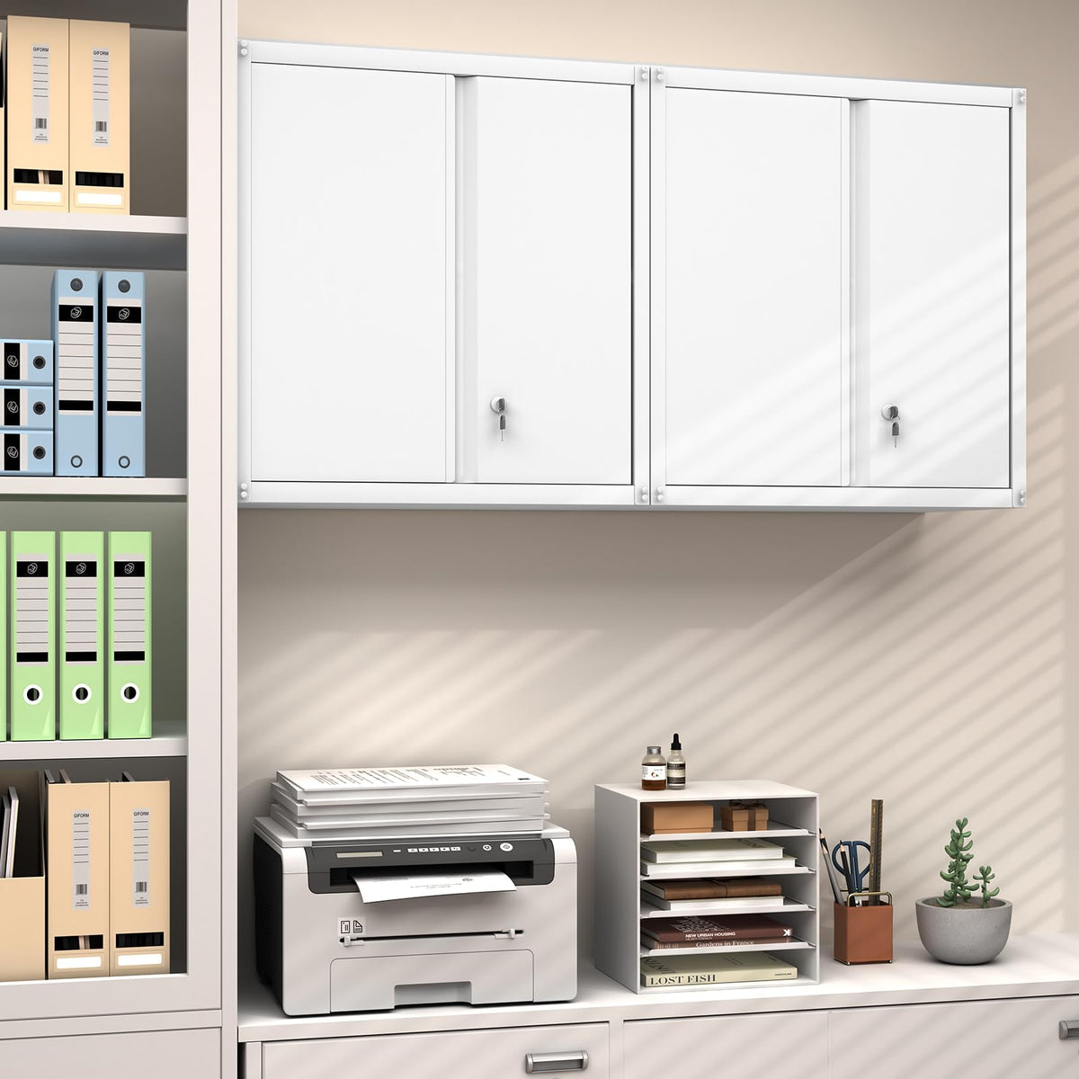 Metal Wall Mounted Storage Cabinet with Lock R821
