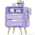 Kids Nightstand, Girls Bedside Table, Night Side Table, Purple S1088