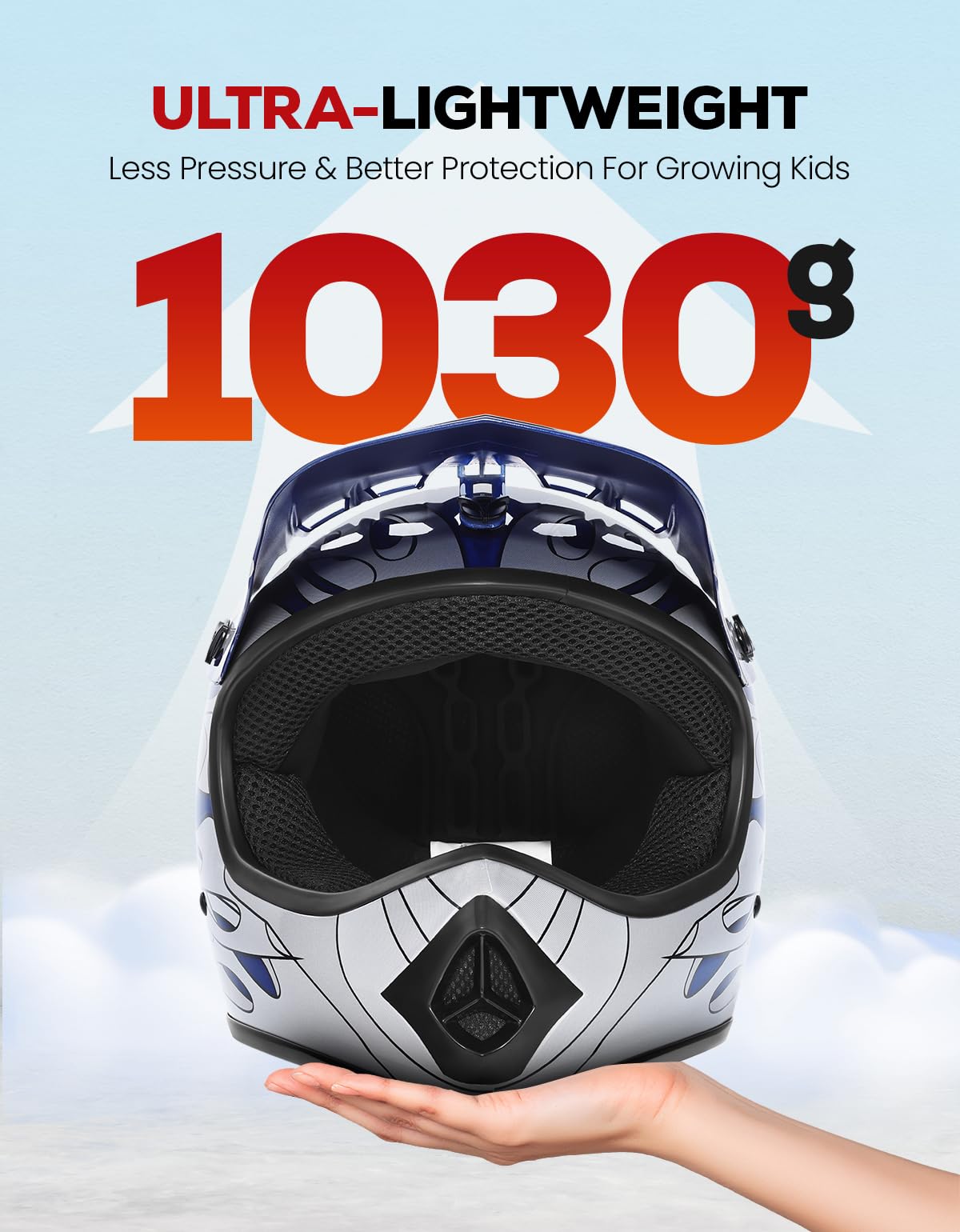 Youth DOT Approved Full Face Motocross Helmet Z6095
