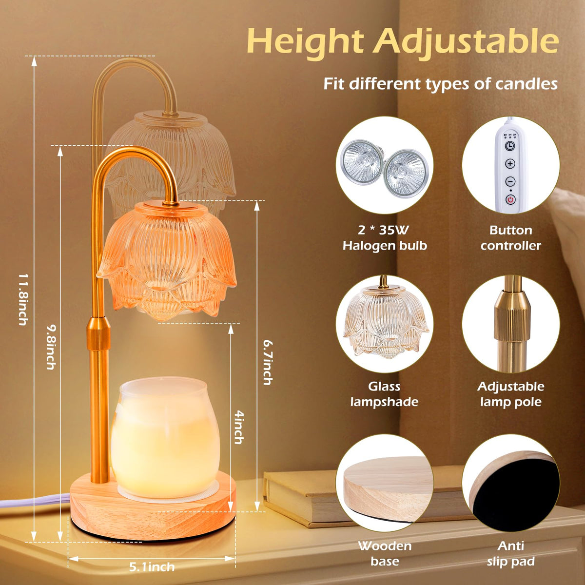 Candle Warmer Lamp with Timer P378