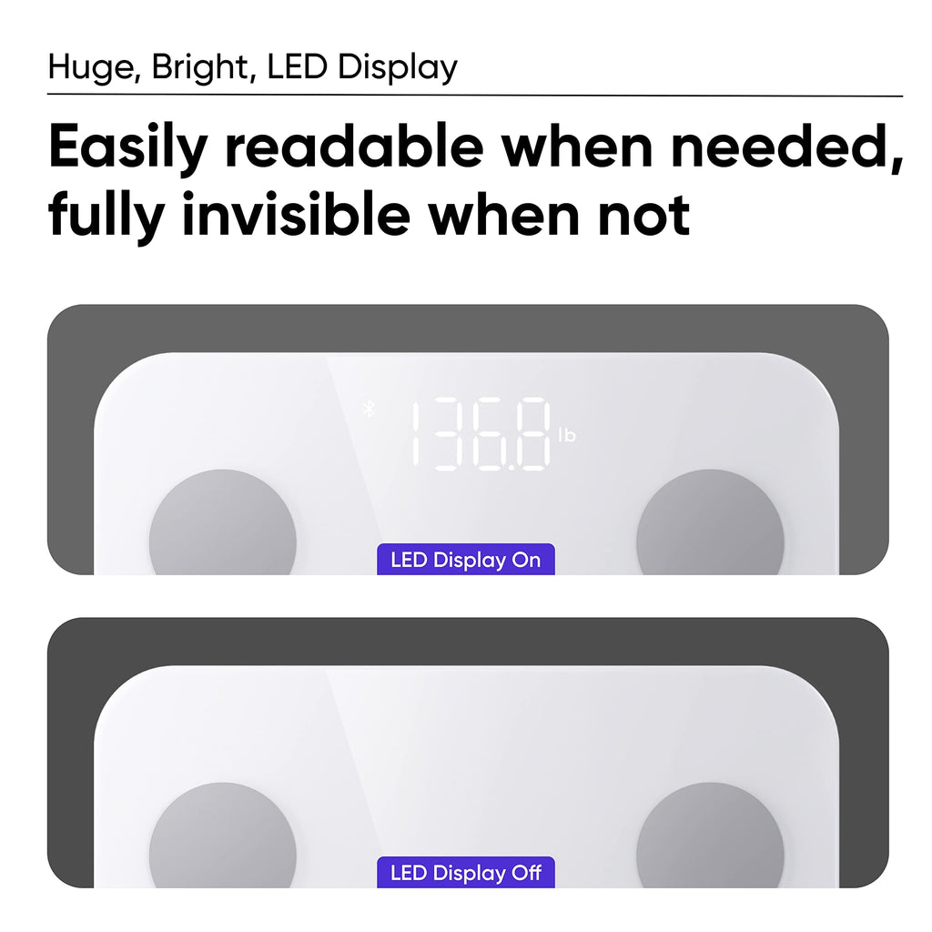Digital Bathroom Scale 400 lb Black White N3666