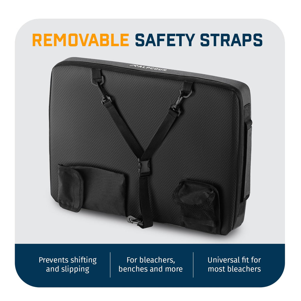 Portable Extra Thick Stadium Seat Cushion with Cup Holder Q2978