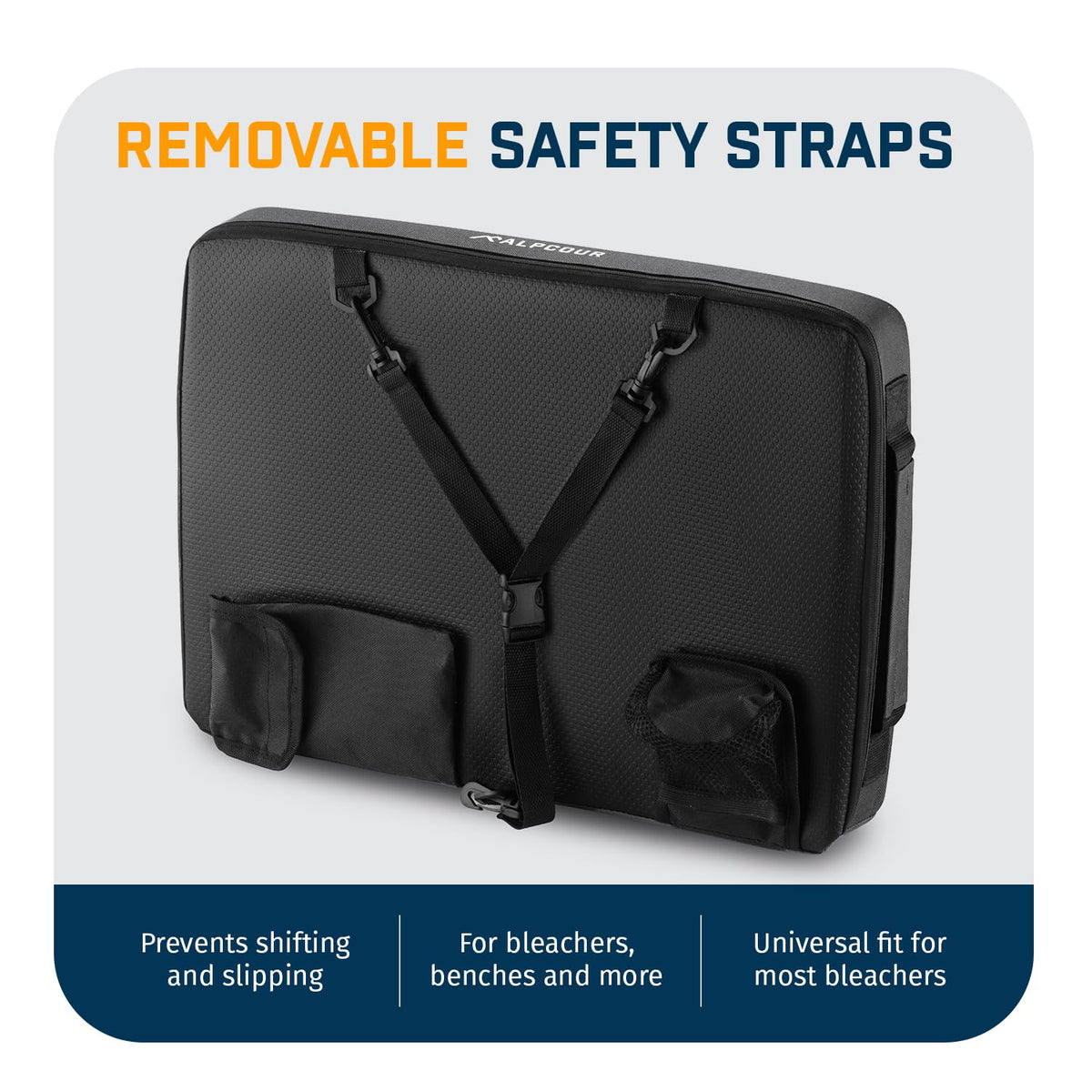 Portable Extra Thick Stadium Seat Cushion with Cup Holder Q2978