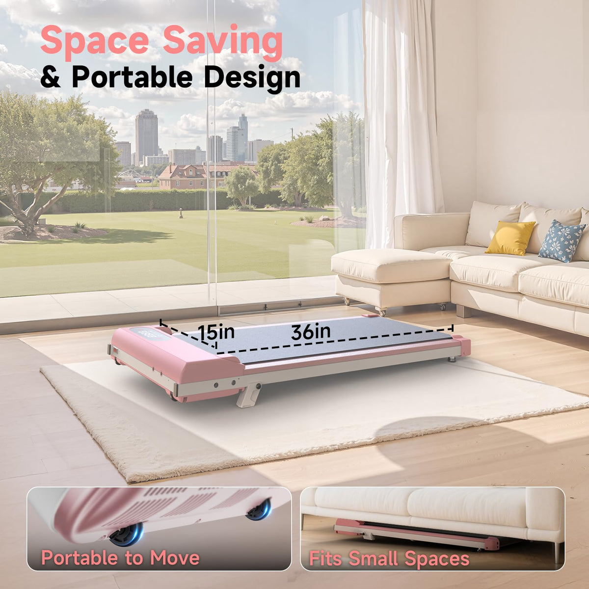 Incline Walking Pad with 8% Incline & 2.5HP P125693