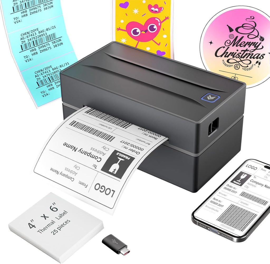 Thermal Shipping Label Printer 4x6 Bluetooth I192356