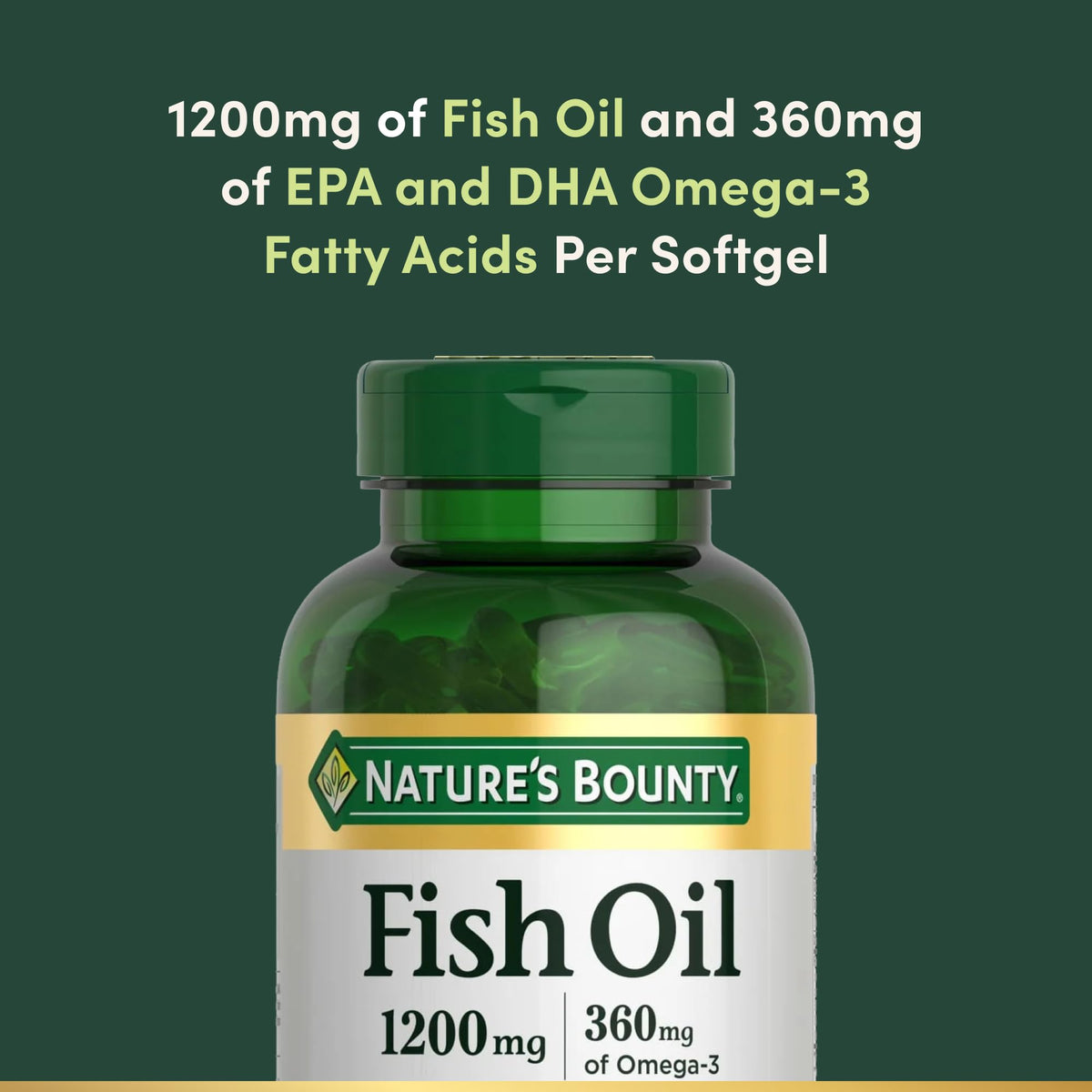 1200 Mg Omega-3 Fish Oil Softgels Pack of 2 M9541