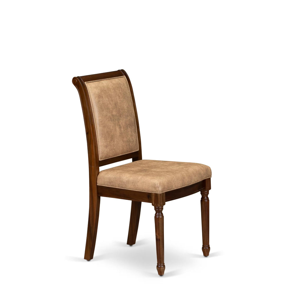 9 Piece Dining Table Set with 8 Beige Polyester Chairs C847951