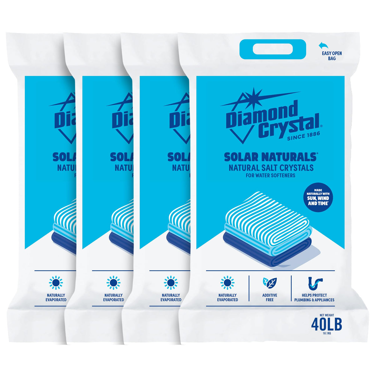 4 Pack Water Softener Salt, 40 lbs R916591