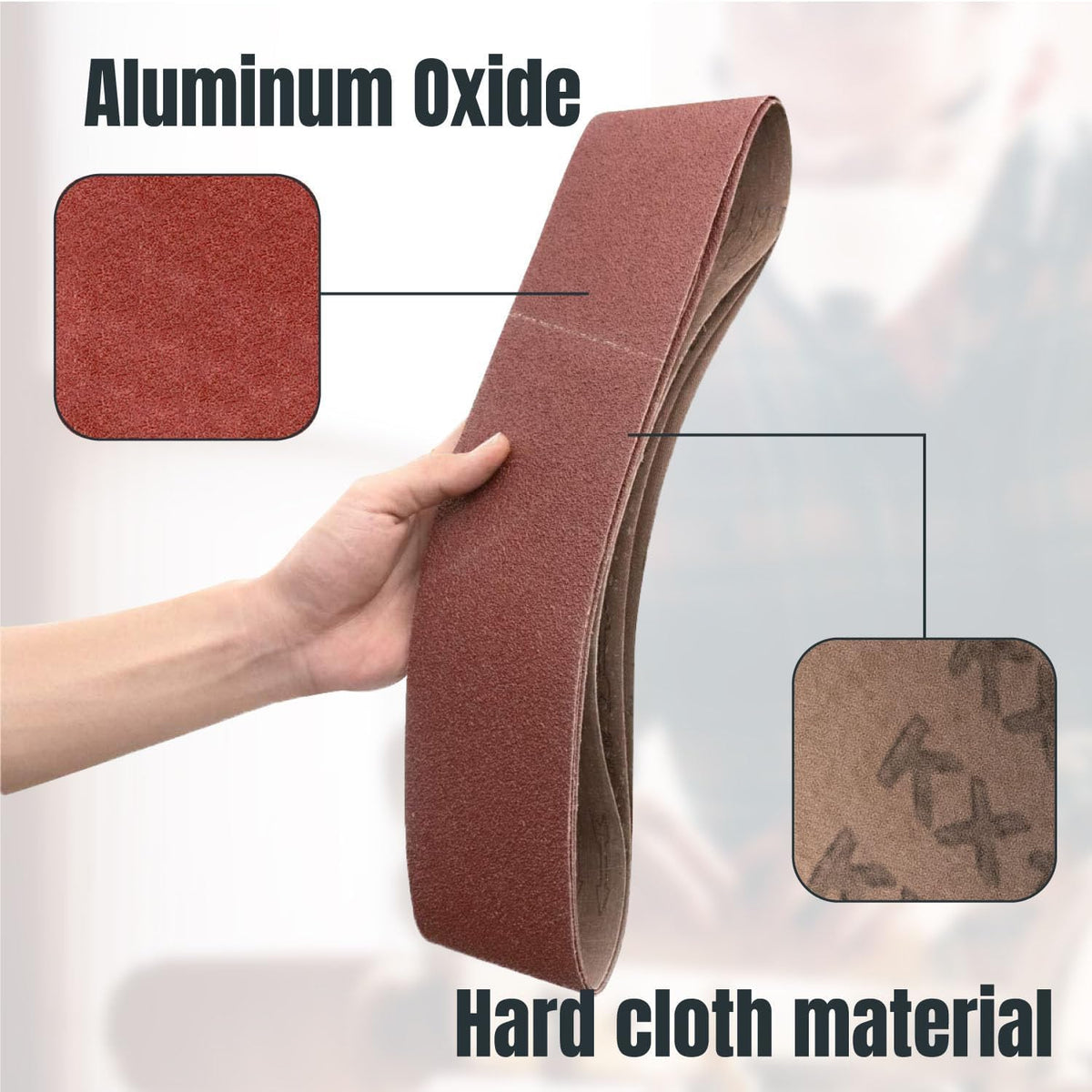 4 x 36 Inch Aluminum Oxide Sanding Belts X7345