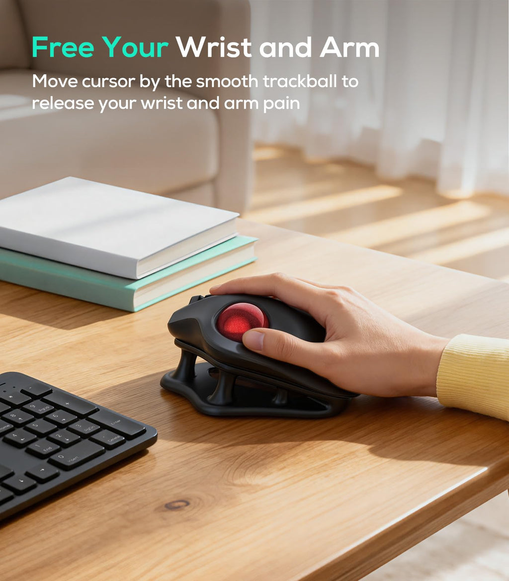 Wireless Ergonomic Trackball Mouse P1412